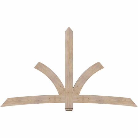 Ekena Millwork Davenport Smooth Timber Gable Bracket, Douglas Fir, 96"W x 56"H x 3 1/2"D x 5 1/2"F, 14/12 Pitch GBW096X56X0406DAV00SDF